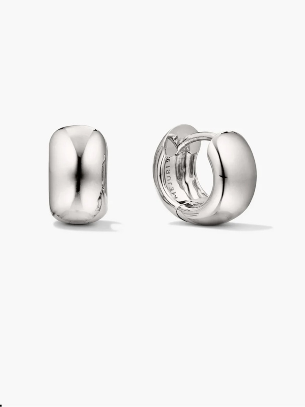 Mejuri Chunky Huggie Hoop Earring (1) in sterling silver
